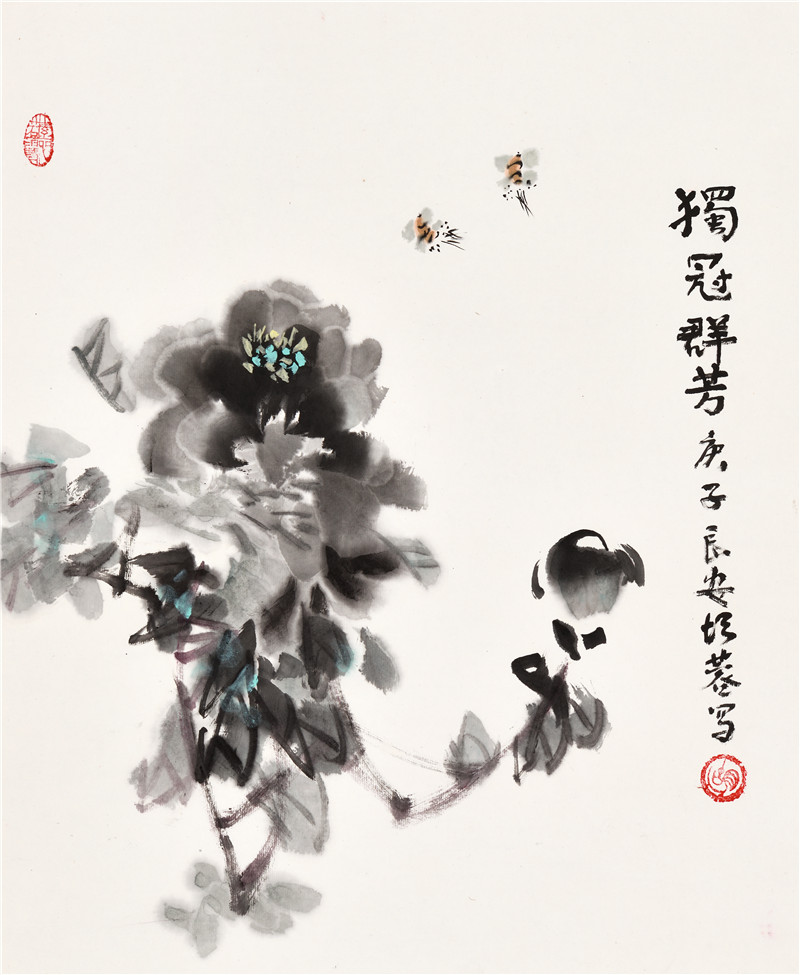 胡蓉花鸟作品