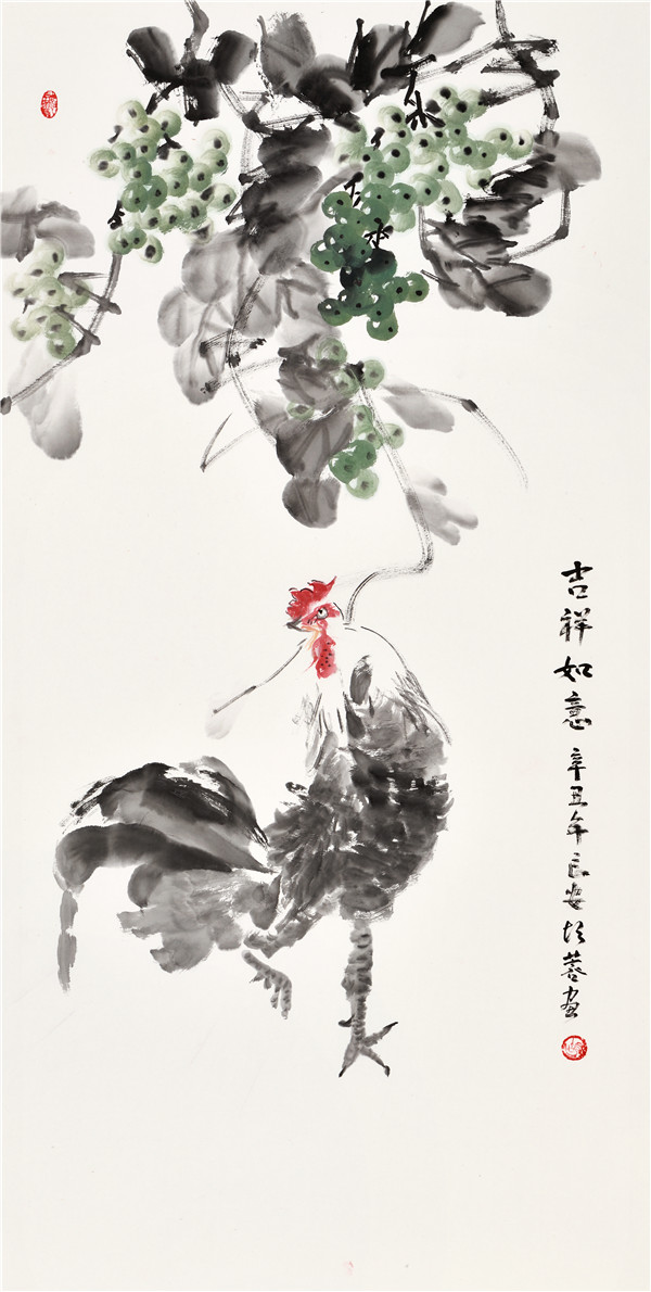 胡蓉花鸟作品