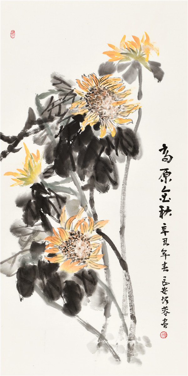 胡蓉花鸟作品