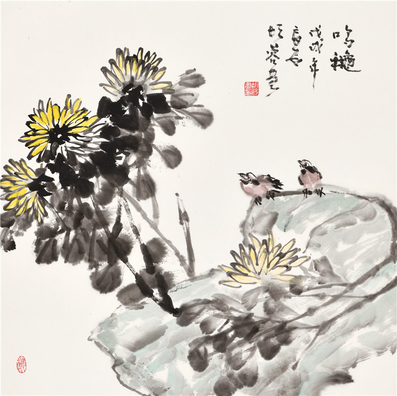 胡蓉花卉作品
